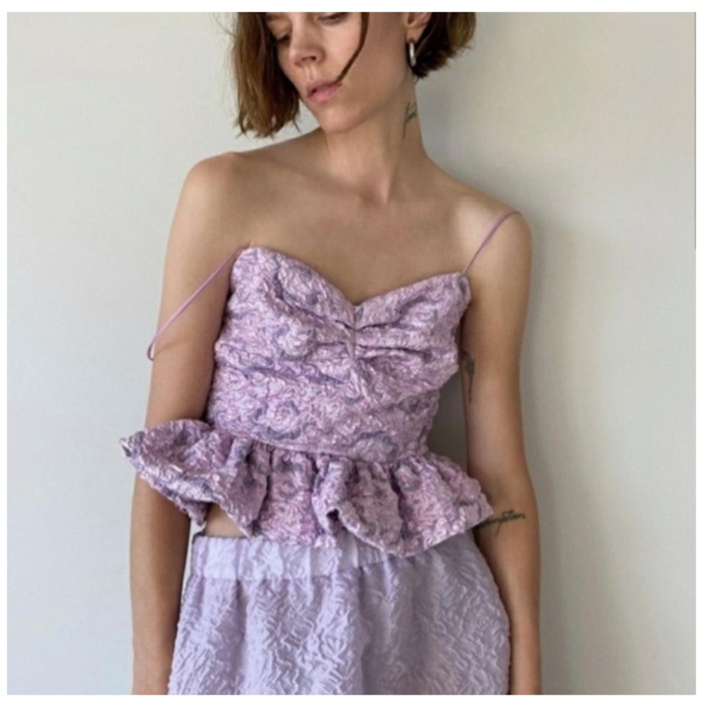 Zara limited edition metallic top